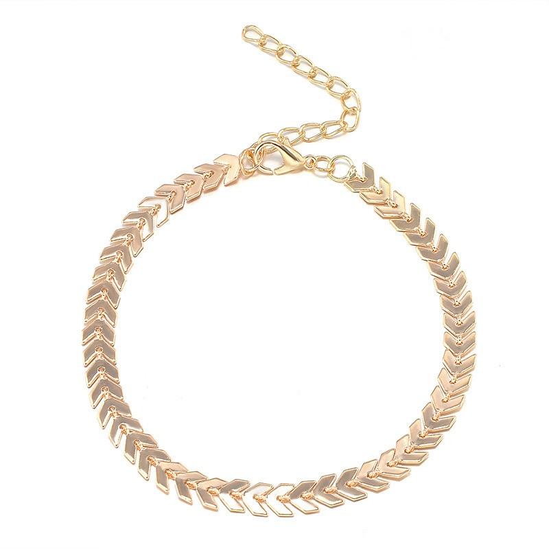 アンクレット レディース メンズ ゴールド シルバー アロー チェーン