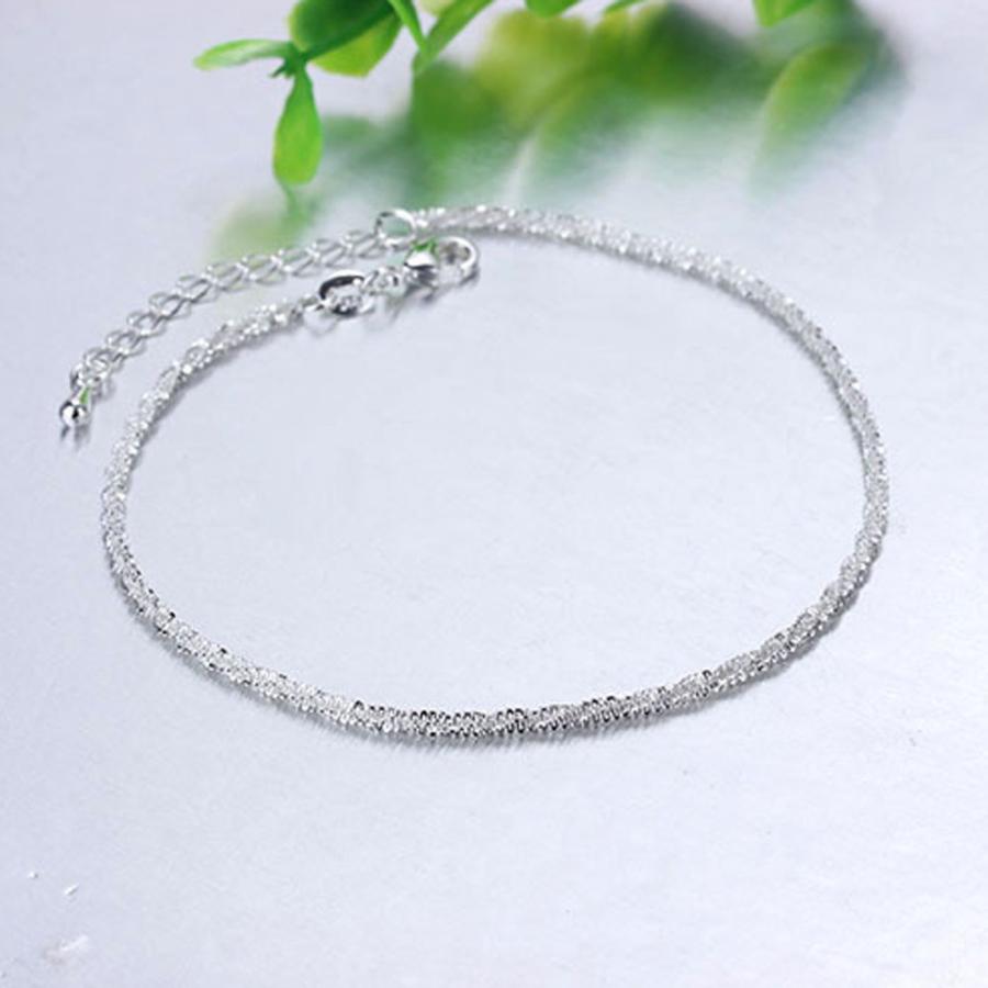 ブレスレット レディース スクリュー チェーン シルバー ブレス