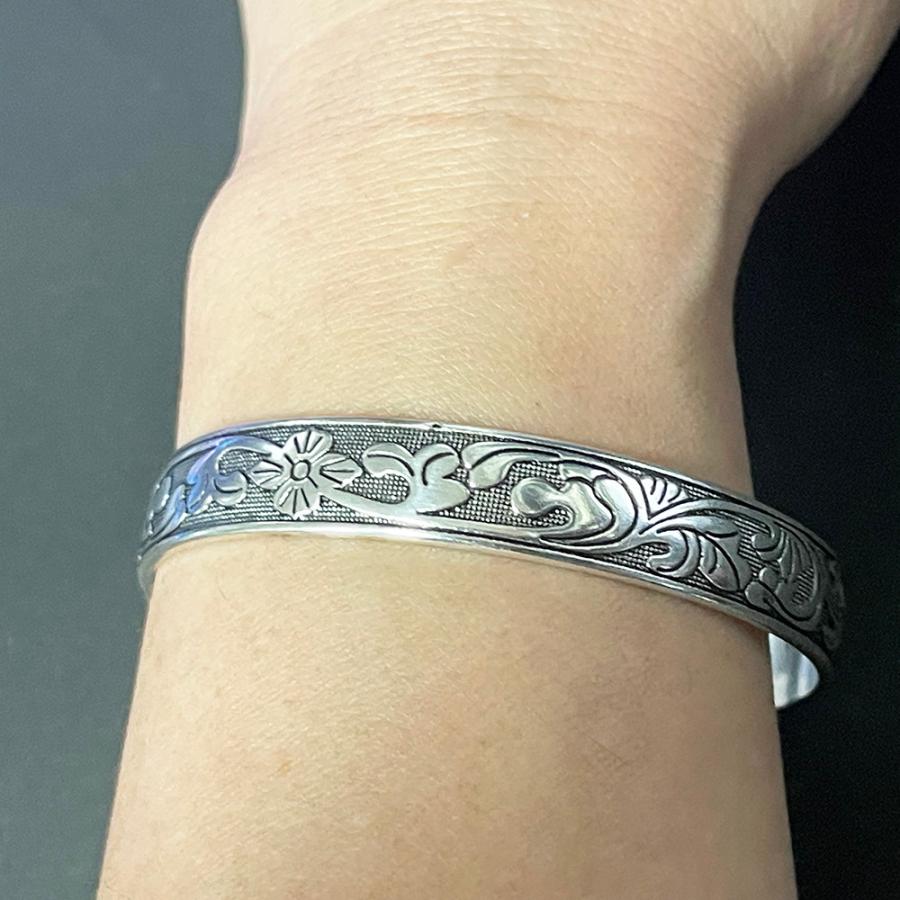 バングル ブレス 腕輪 シルバー オリエンタル ツタ 蔦 アイビー 東洋