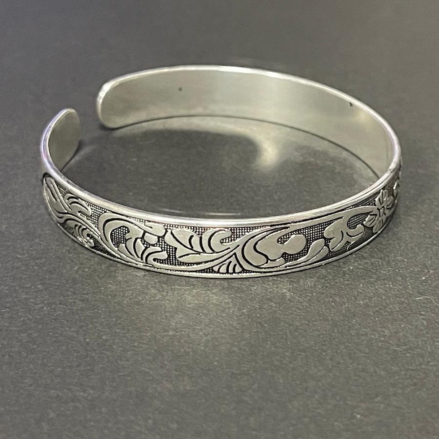 バングル ブレス 腕輪 シルバー オリエンタル ツタ 蔦 アイビー 東洋