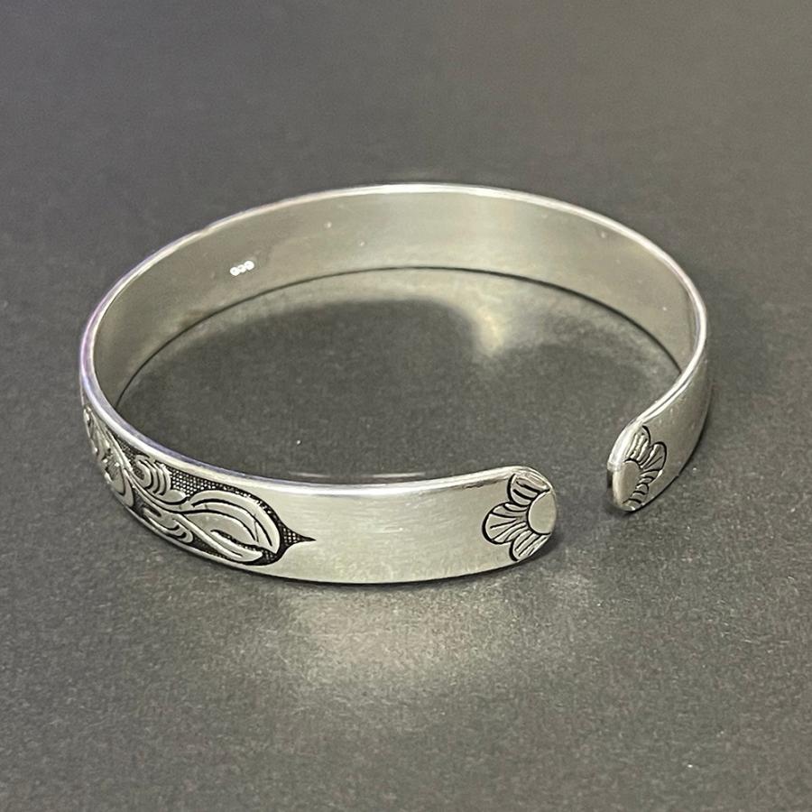 バングル ブレス 腕輪 シルバー オリエンタル ツタ 蔦 アイビー 東洋