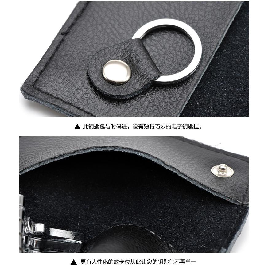 本革 革 皮 ボタン 6連 キーケース シンプル カード入れ カードケース 鍵 キーフック ナスカンフック｜chura-net｜10