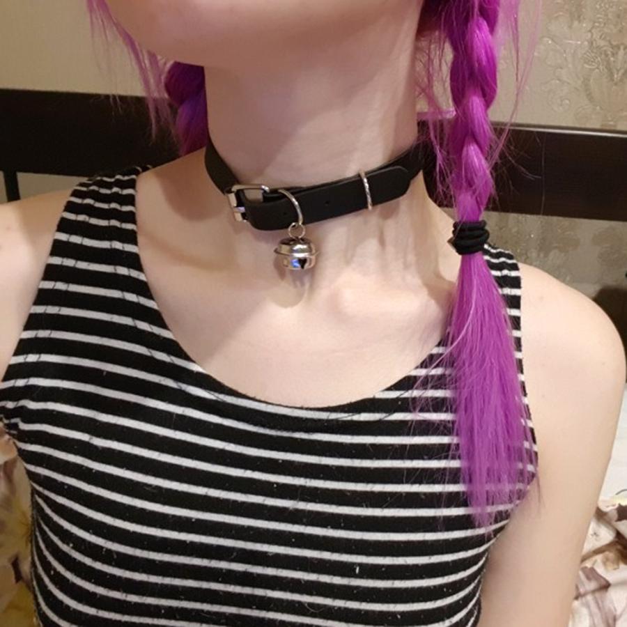 ネックレス チョーカー 鈴付き バックル ベルトタイプ レザー チョーカー ゴスロリ 原宿系 首輪女子 鈴 ベル Bell 猫 レザーチョーカー Chork 016 ちゅらネット にふぇーでーびる 通販 Yahoo ショッピング