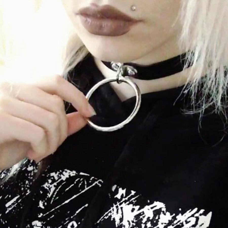 チョーカー ネックレス デカリング オープンリング ビッグリング 1連リング リング付 サークルリング レザーチョーカー レディース パンク ゴス V系 Chork 040 ちゅらネット にふぇーでーびる 通販 Yahoo ショッピング