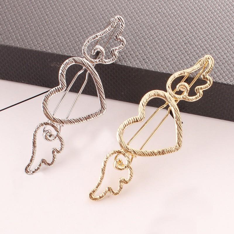 ヘアピン ヘアクリップ ヘアアクセサリー オープンハート 天使の