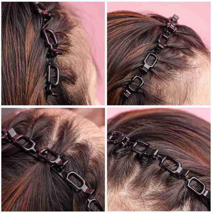 カチューシャ クリップ付 編み込み風 ツイスター ヘアアクセサリー レディース メンズ ヘアアクセ 髪留め まとめ髪 かわいい ユニセックス|chura-net|11