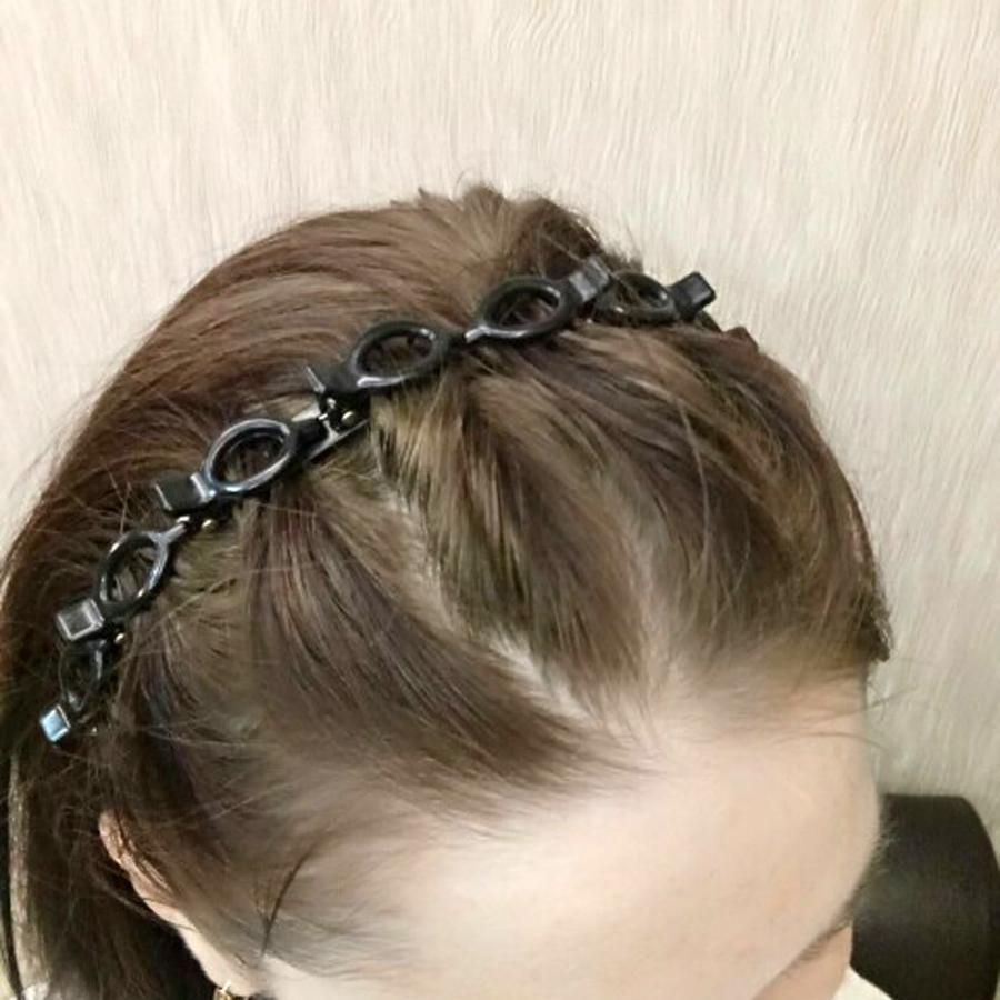 カチューシャ クリップ付 編み込み風 ツイスター ヘアアクセサリー レディース メンズ ヘアアクセ 髪留め まとめ髪 かわいい ユニセックス|chura-net|21
