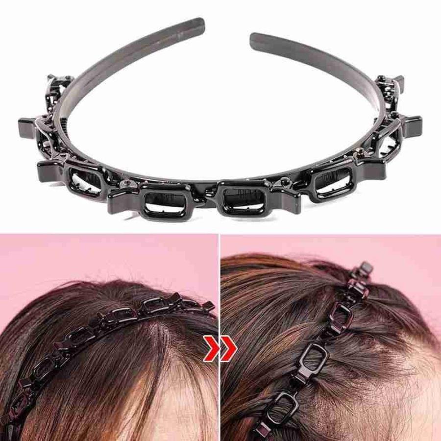 カチューシャ クリップ付 編み込み風 ツイスター ヘアアクセサリー レディース メンズ ヘアアクセ 髪留め まとめ髪 かわいい ユニセックス|chura-net|06