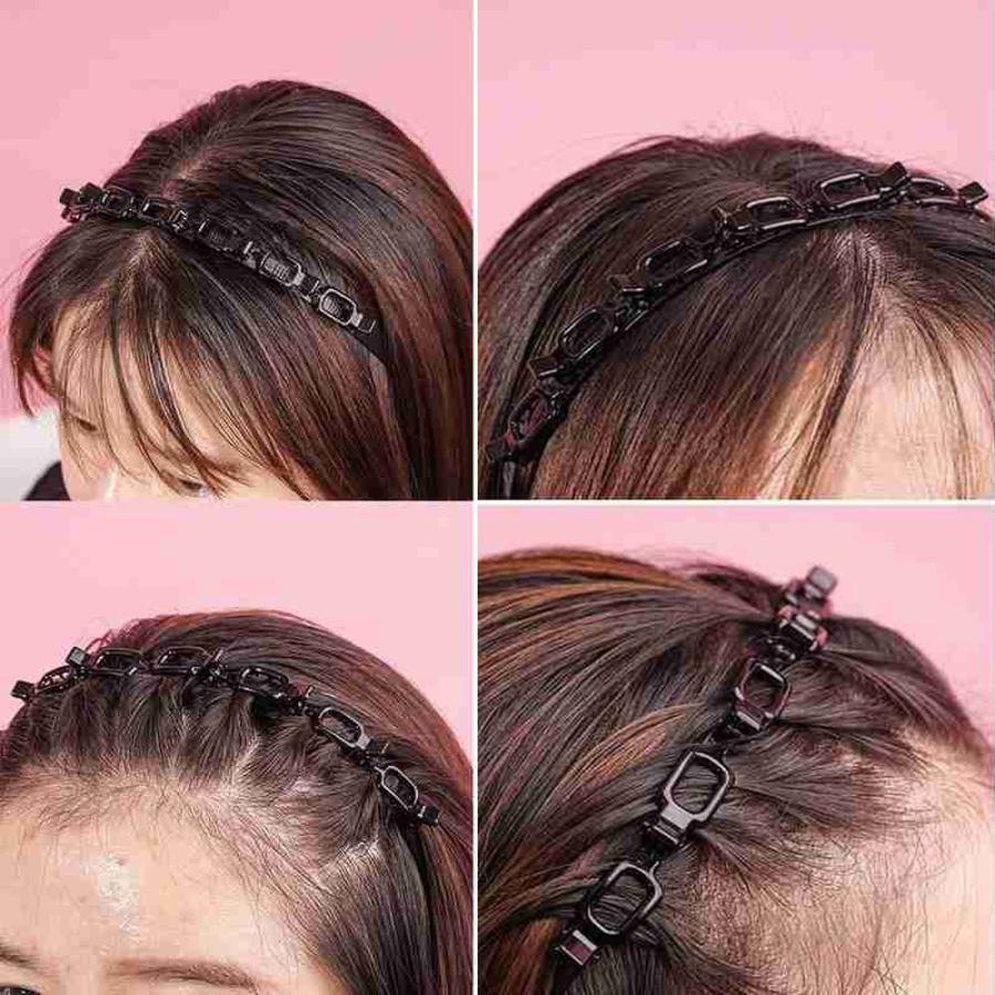 カチューシャ クリップ付 編み込み風 ツイスター ヘアアクセサリー レディース メンズ ヘアアクセ 髪留め まとめ髪 かわいい ユニセックス|chura-net|07