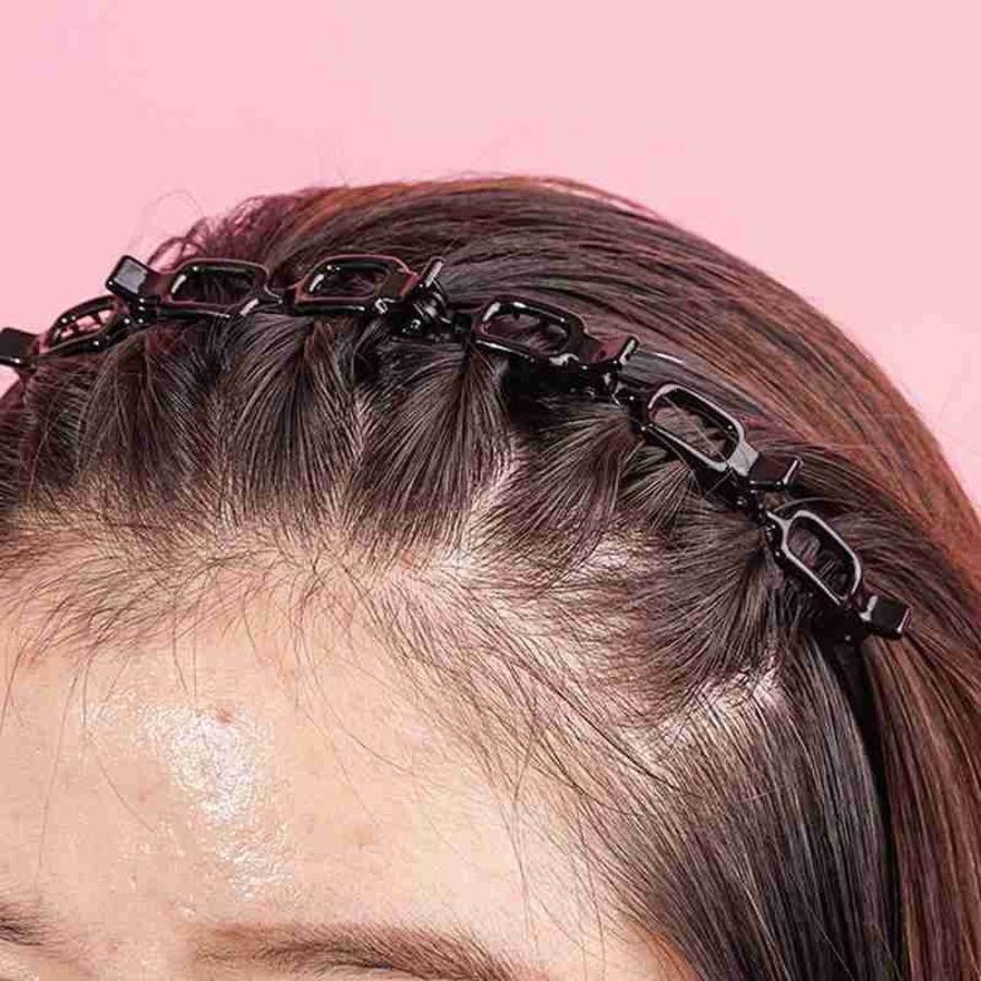 カチューシャ クリップ付 編み込み風 ツイスター ヘアアクセサリー レディース メンズ ヘアアクセ 髪留め まとめ髪 かわいい ユニセックス|chura-net|10