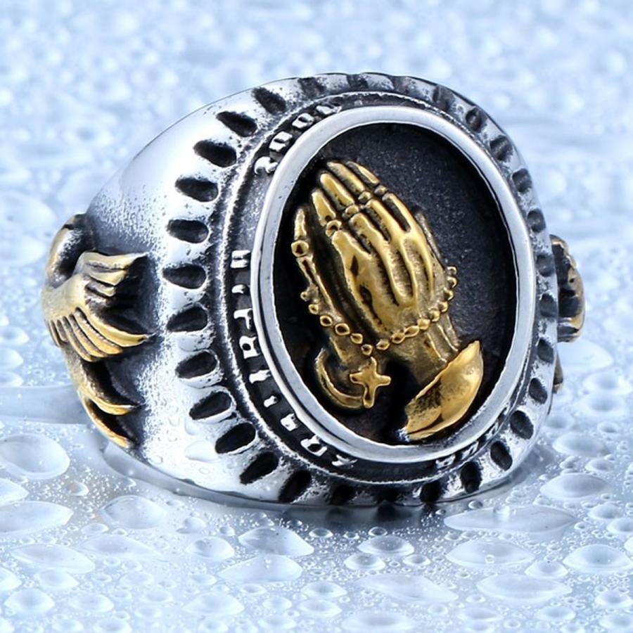 指輪 リング アクセサリー 聖母 マリア 祈る手 祈り手 プレイングハンズ Praying Hands ルード系 シルバー リング ステンレス Macc 018 ちゅらネット にふぇーでーびる 通販 Yahoo ショッピング