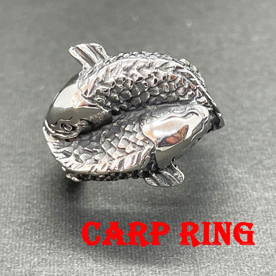 指輪 リング メンズ アクセサリー 鯉 和柄 登龍門 ステンレス