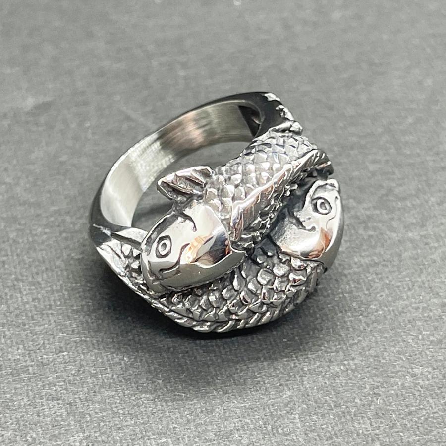 新品未使用品】リング 指輪 鯉 コイ 魚 海 川 | fpac.com.br