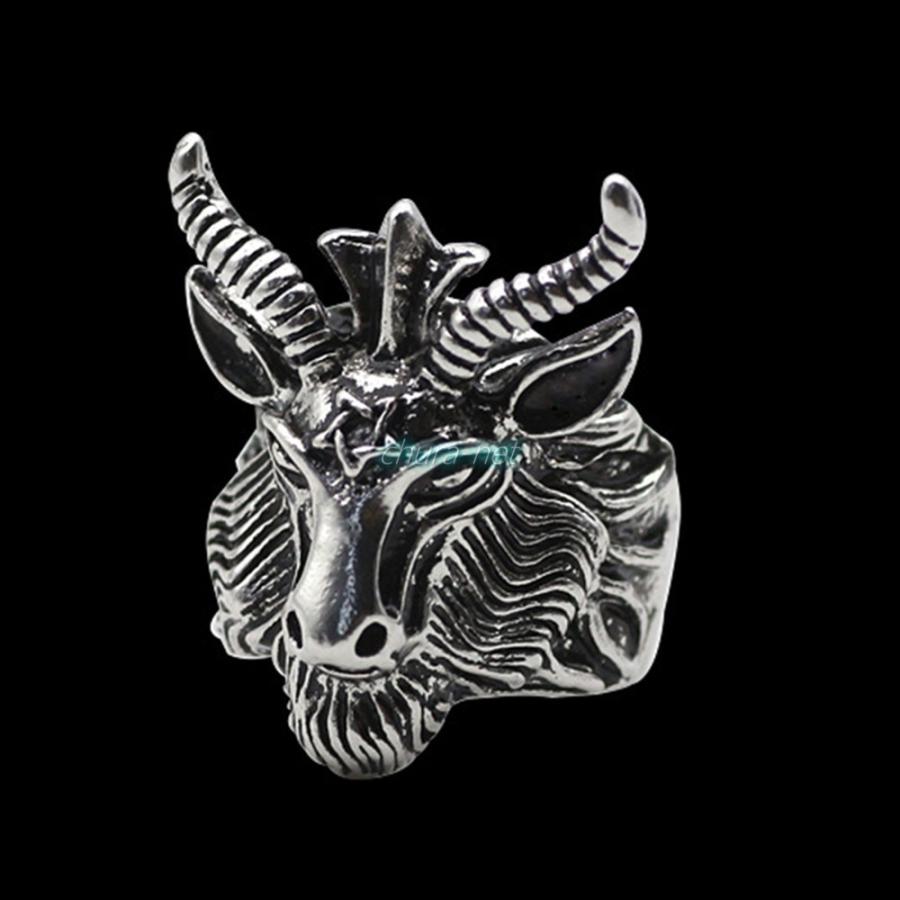 リング 指輪 メンズ 山羊 黒魔術 五芒星 悪魔 サタン バフォメット アニマル 羊 アンティーク ヴィンテージ 彫 やぎ シープ B系 デーモン Macc 212 ちゅらネット にふぇーでーびる 通販 Yahoo ショッピング