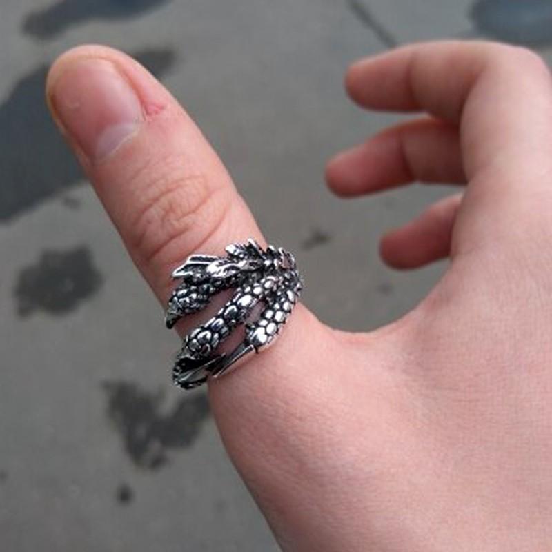 代引き不可 メンズ リング シルバー 龍 ドラゴン 赤目 20号 kids-nurie.com