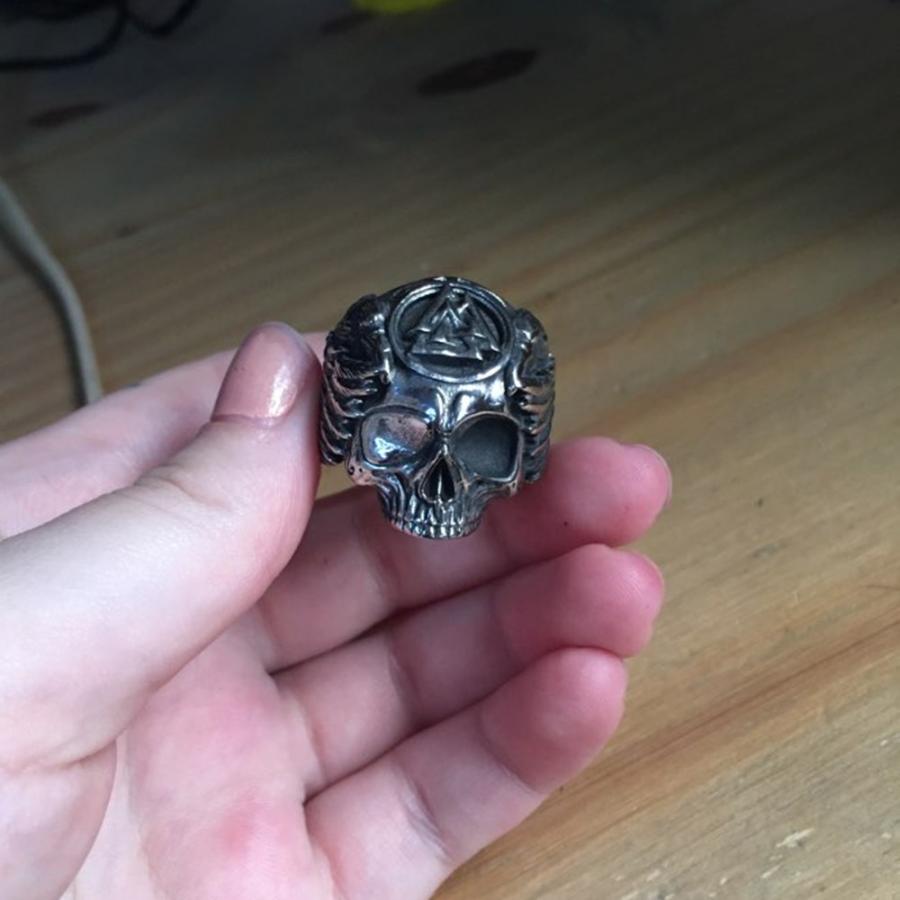 指輪 リング メンズ スカル ドクロ 骸骨 烏 カラス お守り