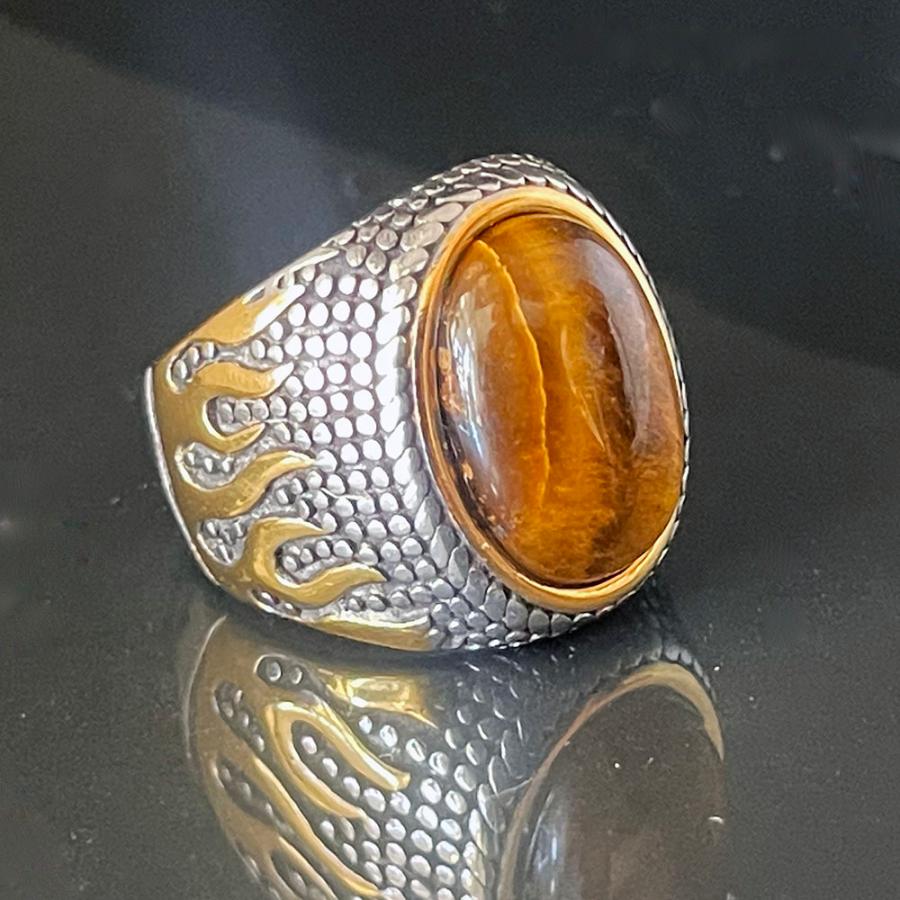 リング 指輪 メンズ タイガーアイ アンティーク シルバー 炎 厄除け 金運 虎の目 お守り ファイヤ ビンテージ アクセサリー メンズアクセサリー Macc 299 ちゅらネット にふぇーでーびる 通販 Yahoo ショッピング
