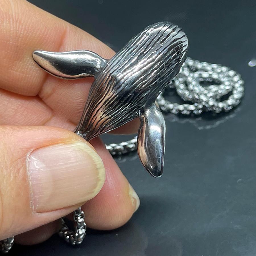 クジラ ネックレス ビーズ アクセサリー ペンダント クジラ K18YG ダイヤ ペンダント ネックレス 【f204-k18yg