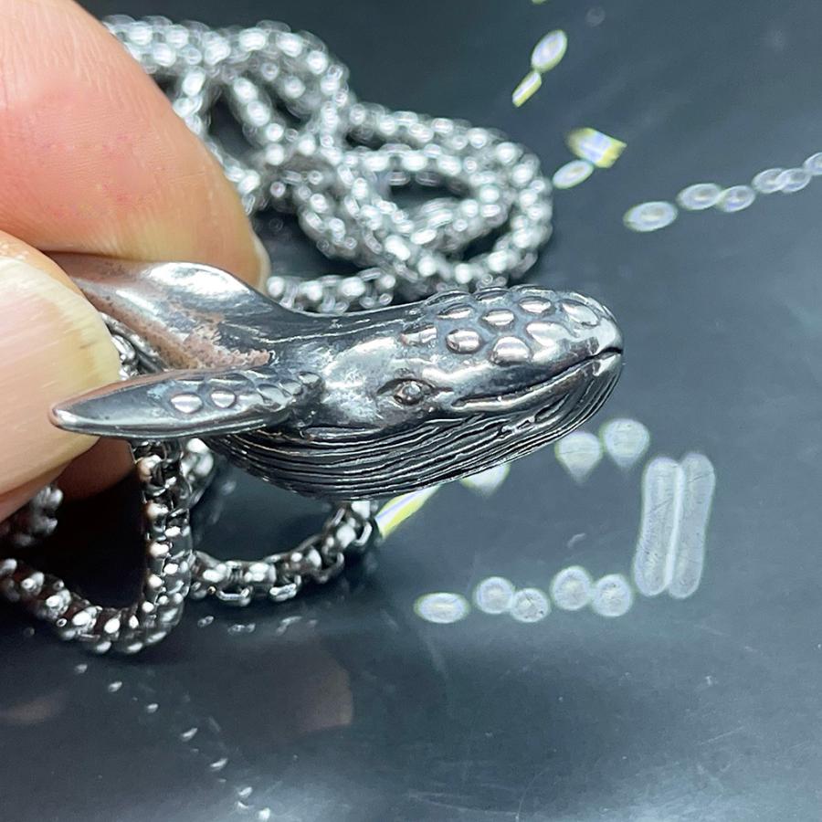 かすう工房　ネックレス　和　くじら　鯨　ペンダンドトップ 限定10個】くじら工芸品 くじらペンダント ／ 工芸品 鯨 歯