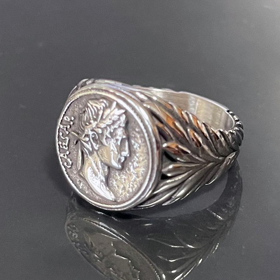 リング ジュリアス・シーザー カエサル 指輪 古代ローマ皇帝 アンティーク ステンレス メンズ アクセサリー :macc-445:ちゅらネット  にふぇーでーびる 通販 