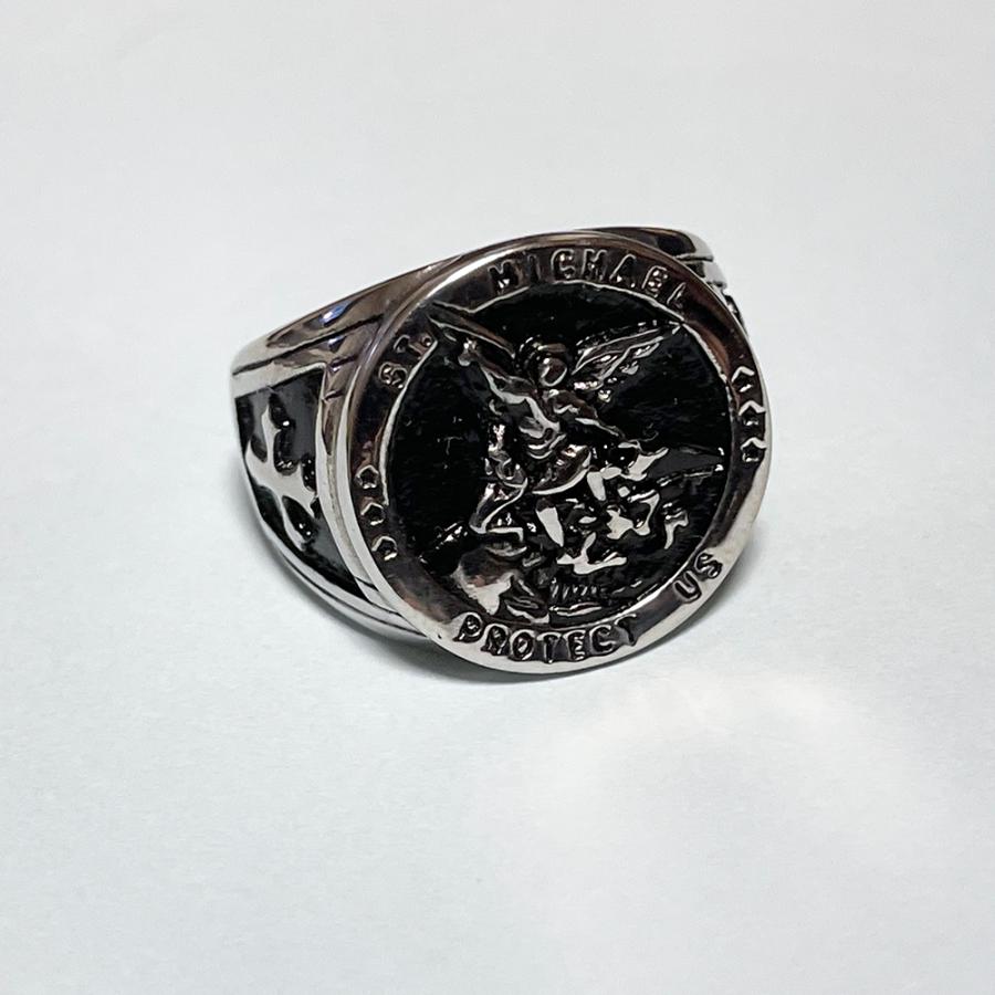 リング 天使 エンジェル 大天使 ミカエル 十字架 クロス 指輪