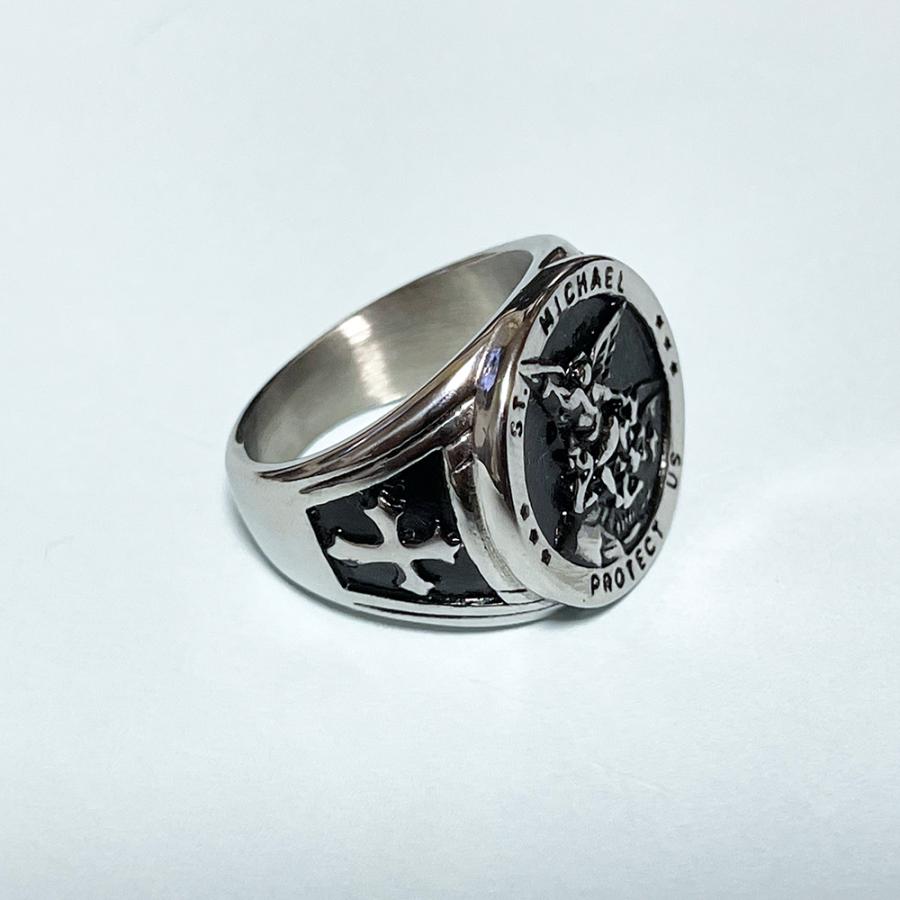 リング 天使 エンジェル 大天使 ミカエル 十字架 クロス 指輪