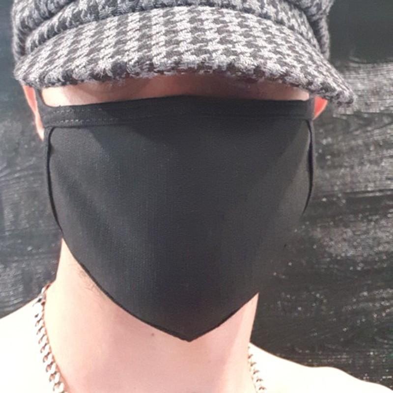 黒マスク 2枚セット ブラックマスク 布マスク マスク 洗える 薄手