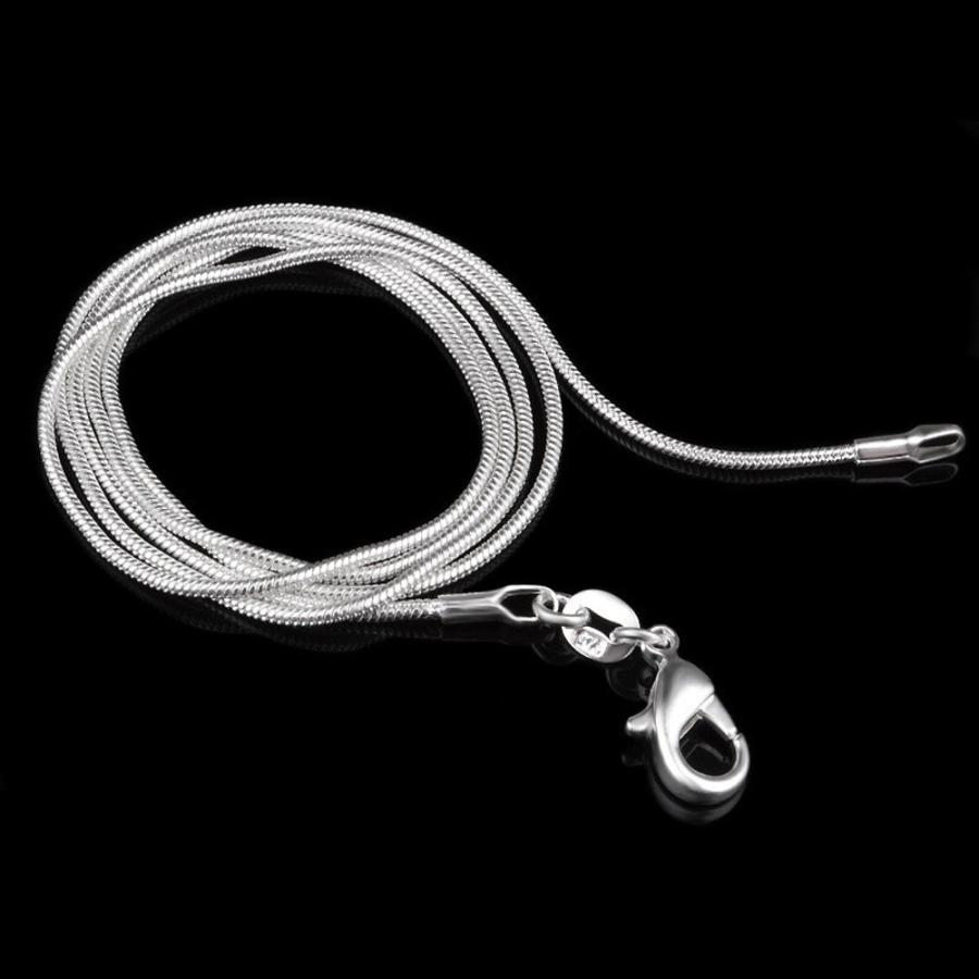 ネックレス シルバー スネークチェーン チェーン 蛇 シンプル レディース メンズ 1mm ユニセックス アクセサリー シルバーネックレス