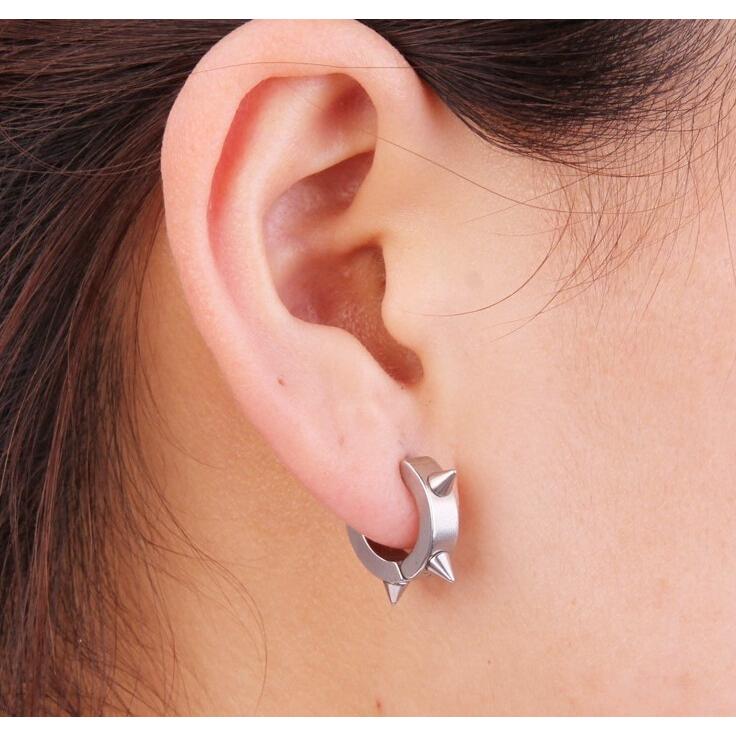 ピアス メンズ レディース フープピアス スタッズ 鋲 リング