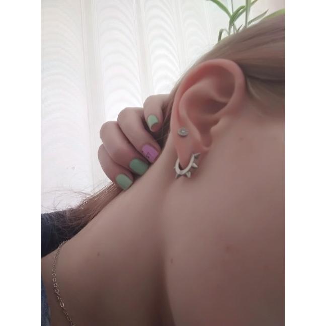 ピアス メンズ レディース フープピアス スタッズ 鋲 リング トゲトゲ