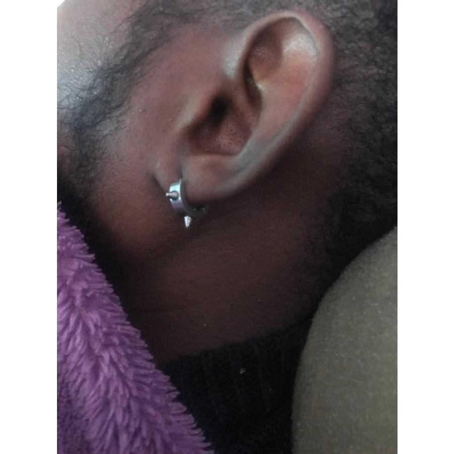 ピアス メンズ レディース フープピアス スタッズ 鋲 リング トゲトゲ