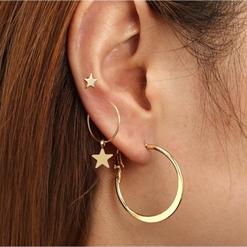 【ちーころさん専用】STAR JEWELRY 星型 フープ ピアス セット ちーころさん専用】STAR JEWELRY 星型 フープ ピアス セット