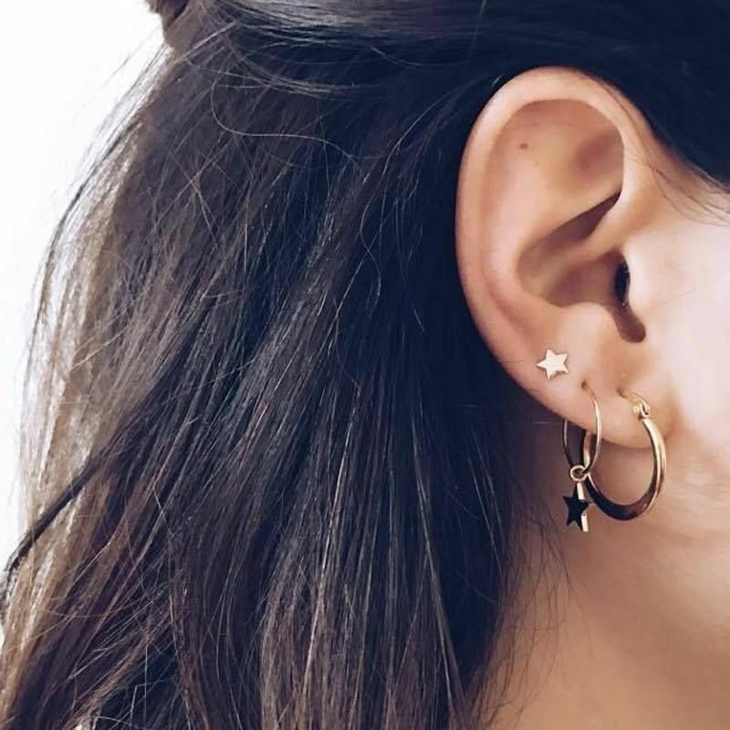 【ちーころさん専用】STAR JEWELRY 星型 フープ ピアス セット ちーころさん専用】STAR JEWELRY 星型 フープ ピアス セット