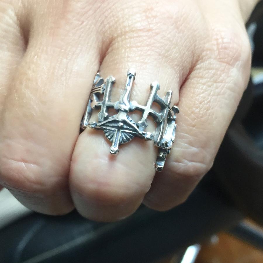 指輪 リング レディース S925 シルバー クロス 十字架 イエス