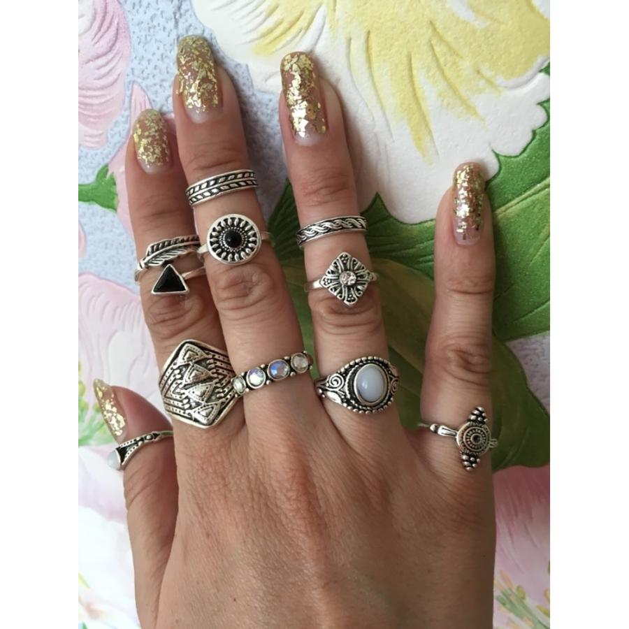 指輪 リング 10個セット アクセサリー レディース オパール 指輪 リング 10個セット アクセサリー レディース オパール