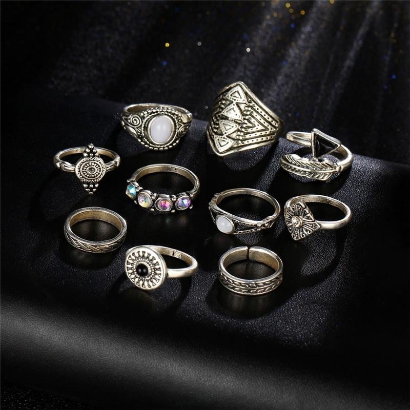指輪 リング 10個セット アクセサリー レディース オパール 指輪 リング 10個セット アクセサリー レディース オパール