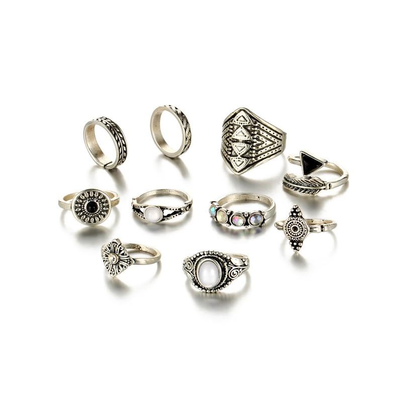指輪 リング 10個セット アクセサリー レディース オパール 指輪 リング 10個セット アクセサリー レディース オパール