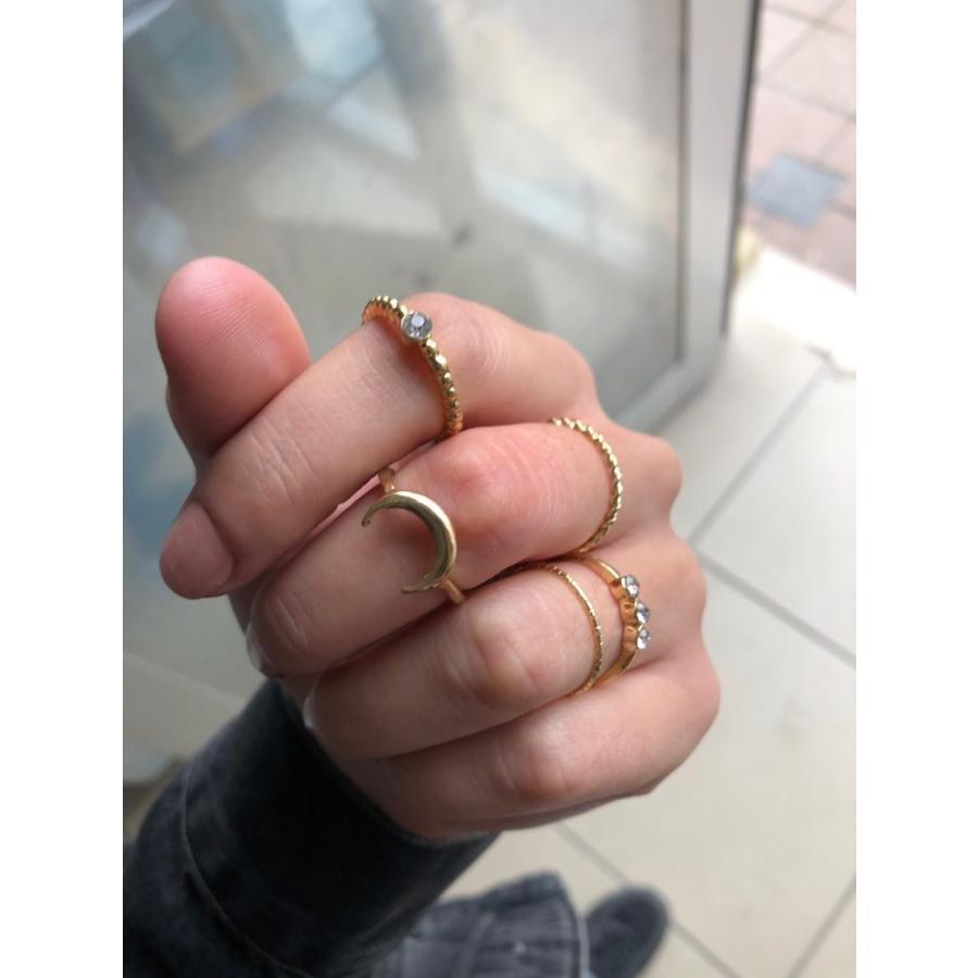 指輪 リング レディース 5個セット アクセサリー ゴールド 三日月 MOON