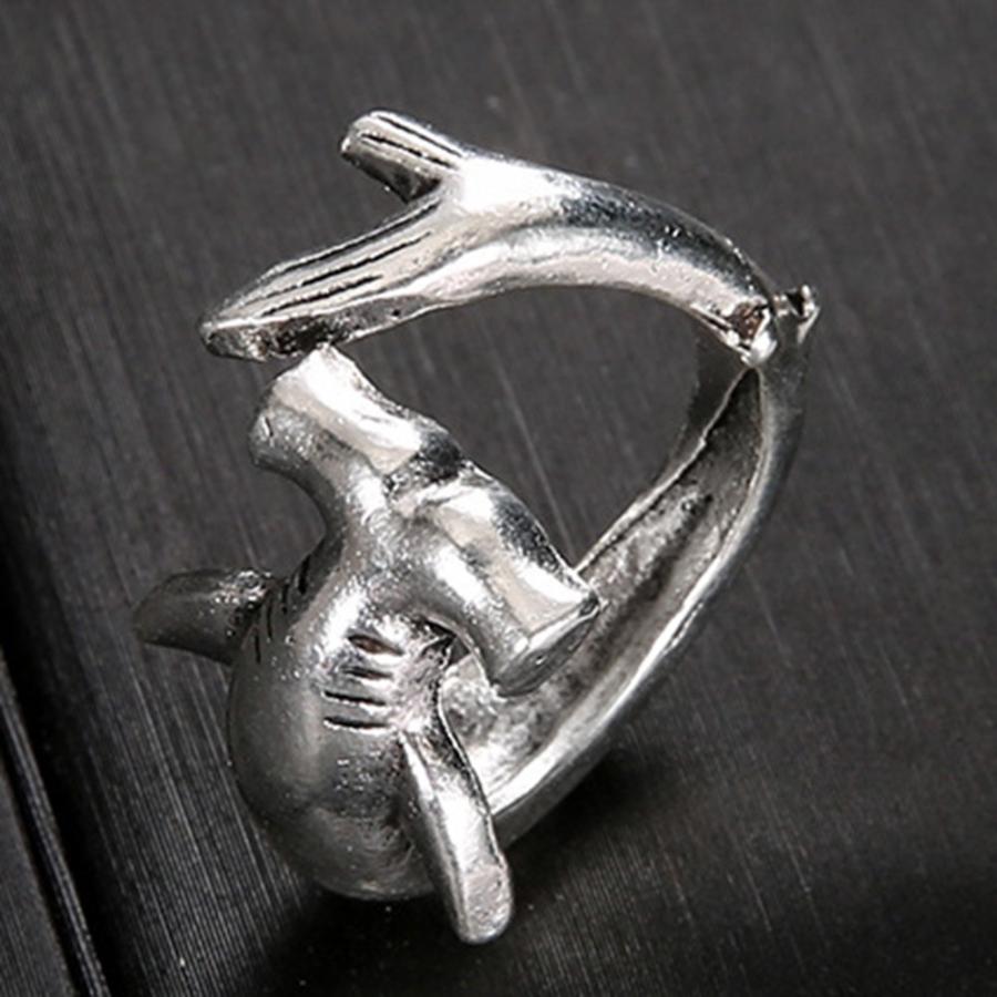 リング 指輪 レディース 鮫 ハンマーヘッド シャーク アンティーク風