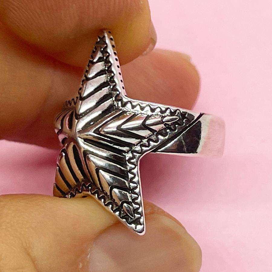 リング 指輪 レディース 五芒星 星 ビックスター ダビデの星 ペンタグラム Cリング アクセサリー Ring 297 ちゅらネット にふぇーでーびる 通販 Yahoo ショッピング