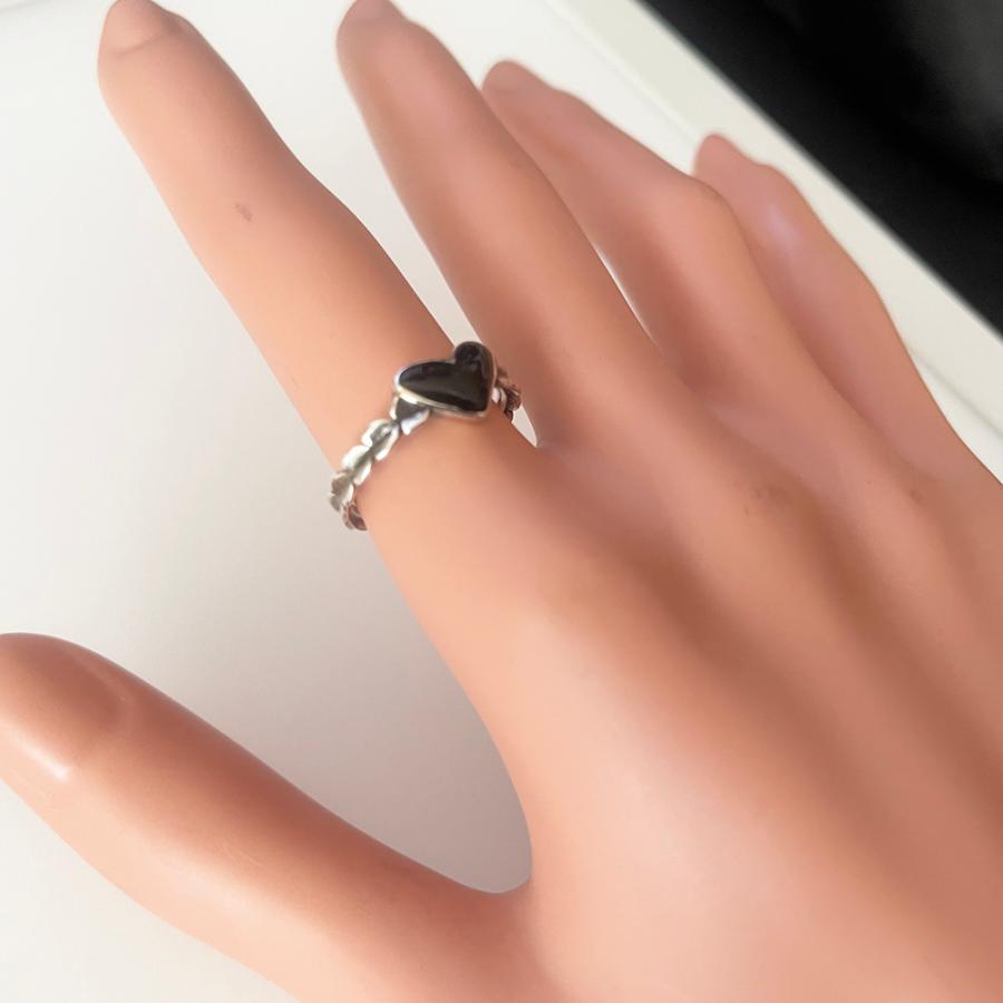 指輪 リング レディース ハート ブラック ヴィンテージ ブラックハート 黒 シルバーリング アクセサリー サイズ調整可 Ring 422 ちゅらネット にふぇーでーびる 通販 Yahoo ショッピング