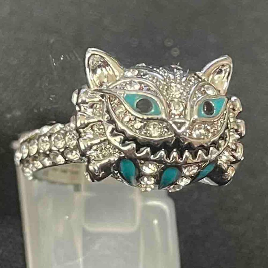 リング 指輪 化け猫 もののけ お化け ねこ 猫 妖怪 ジルコニア CZ
