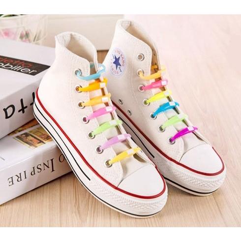 パステルカラー 結ばない靴ひも シリコン靴ひも 同色6本セット 伸縮 ワンタッチ 靴紐 シューレース Shoeac 011 ちゅらネット にふぇーでーびる 通販 Yahoo ショッピング