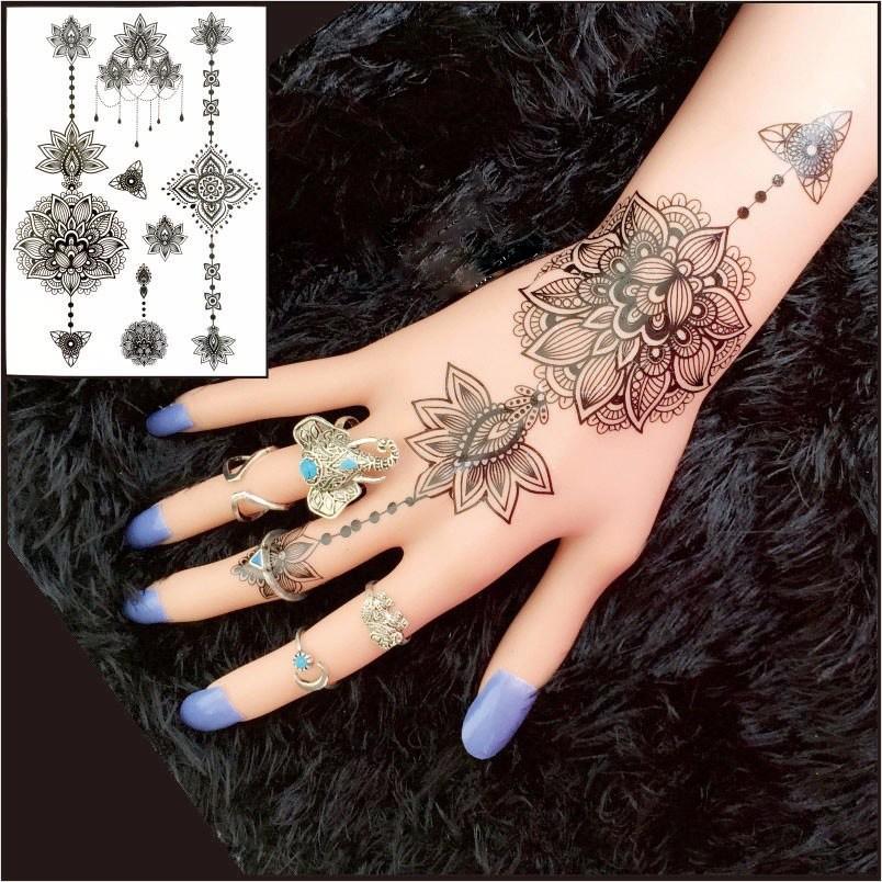 タトゥーシール 防水 大判 花 ヘナ フラワー ジュエル J019 ヘナタトゥー 刺青 入れ墨 墨 隠す モノクロ 白黒 ボディアート タトゥー シール リアル オマケ付 Tatoo 094 ちゅらネット にふぇーでーびる 通販 Yahoo ショッピング