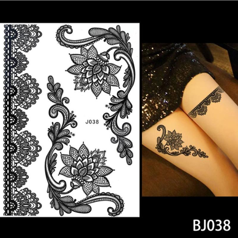 タトゥーシール 防水 大判 花 ヘナ フラワー ヘナタトゥー J038 刺青 入れ墨 墨 隠す モノクロ 白黒 ボディアート タトゥー シール リアル オマケ付 アクセ Tatoo 096 ちゅらネット にふぇーでーびる 通販 Yahoo ショッピング