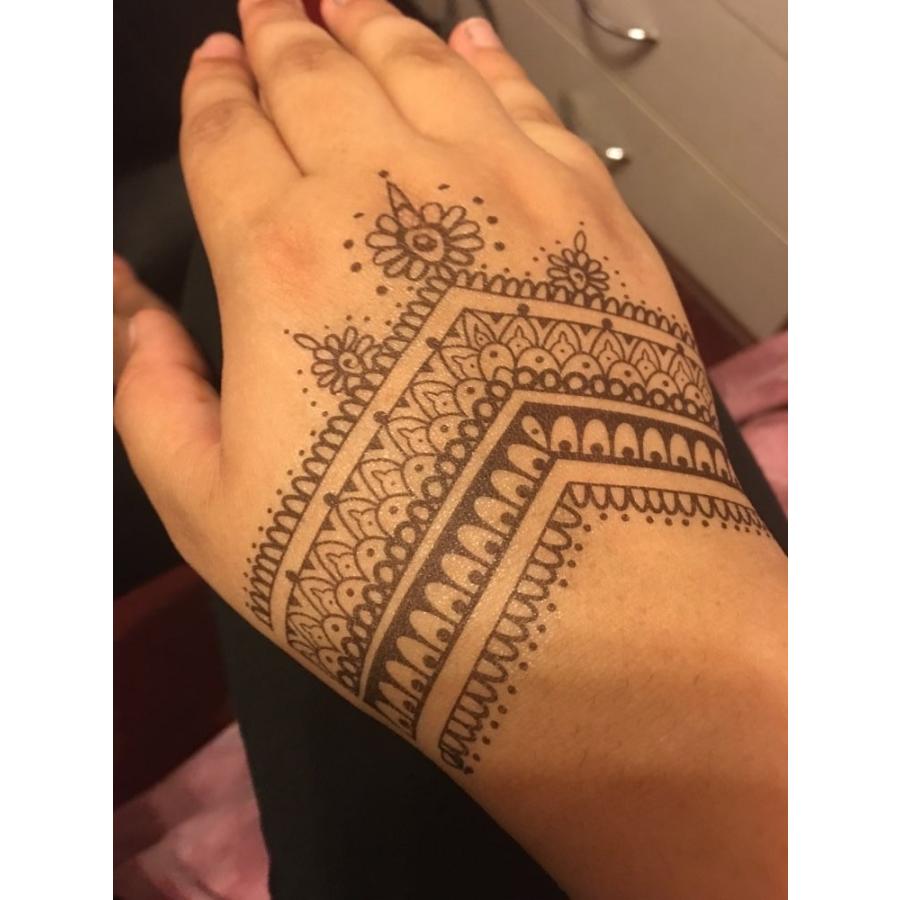 タトゥーシール 防水 大判 花 ヘナ フラワー ヘナタトゥー 1019 刺青 入れ墨 墨 隠す モノクロ 白黒 ボディアート タトゥー シール リアル オマケ付 Tatoo 113 ちゅらネット にふぇーでーびる 通販 Yahoo ショッピング