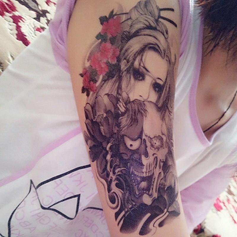 タトゥーシール 防水 般若 女性 和柄 和風 リアル ボディーアート ボディーシール タトゥー デカール Tatoo 刺青 入れ墨 オマケ付 Tatoo 142 ちゅらネット にふぇーでーびる 通販 Yahoo ショッピング