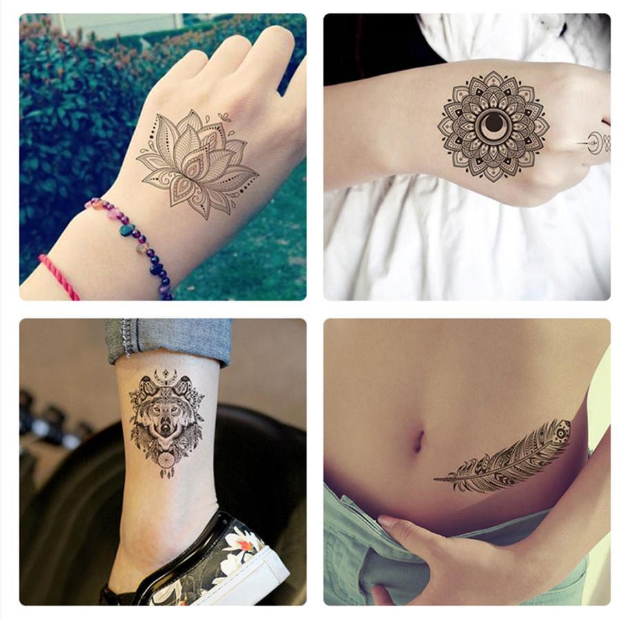 タトゥーシール 防水 大判 ヘナ ヘナタトゥー ボディーシール ライン フラワー J055 刺青 入れ墨 墨 隠す モノクロ ボディアート リアル オマケ付 Tatoo 149 ちゅらネット にふぇーでーびる 通販 Yahoo ショッピング
