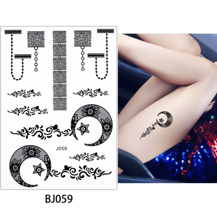 タトゥーシール 防水 大判 花 ライン ヘナ フラワー ヘナタトゥー J059 刺青 入れ墨 墨 隠す モノクロ 白黒 ボディアート タトゥー シール リアル オマケ付 Tatoo 191 ちゅらネット にふぇーでーびる 通販 Yahoo ショッピング