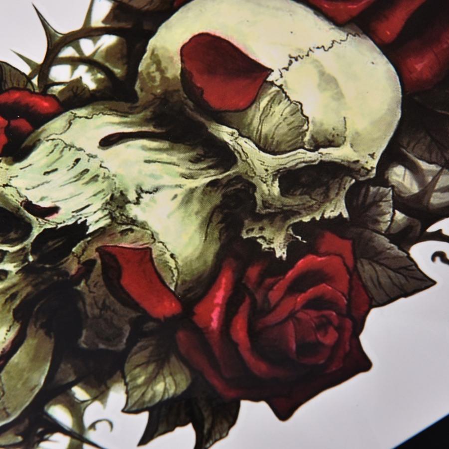 タトゥーシール メンズ リアル 防水 スカル 髑髏 ドクロ 薔薇 花 赤い薔薇 刺青 入れ墨 フェイク 墨 ボディシール 大判サイズ ボディーアート タトゥー Tatoo Tatoo 223 ちゅらネット にふぇーでーびる 通販 Yahoo ショッピング